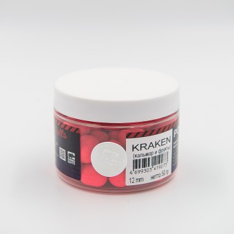 Pop-up, 12 mm,  50 гр, Kraken (кальмар и фрукты), розовый флюро