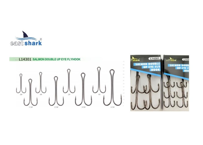Крючок двойной EastShark Double Hook №1/0 (уп.6 шт)