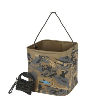 Ведро рыболовное квадратное EastShark Camo EVA SCN-181819
