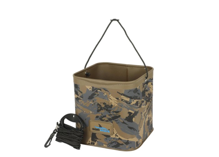 Ведро рыболовное квадратное EastShark Camo EVA SCN-242425