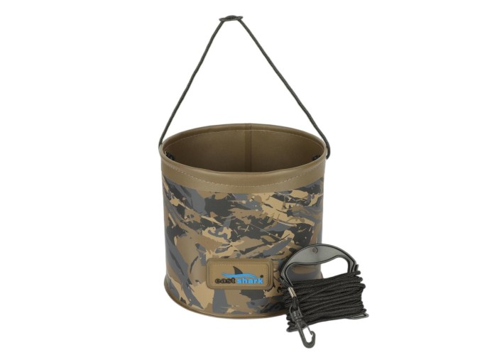 Ведро рыболовное круглое EastShark Camo EVA SCN-1818