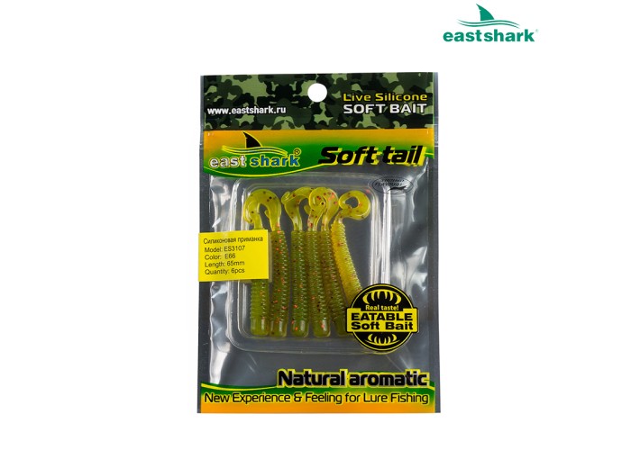 Силиконовая приманка ES3107 65 мм (6 шт/уп) color: E66