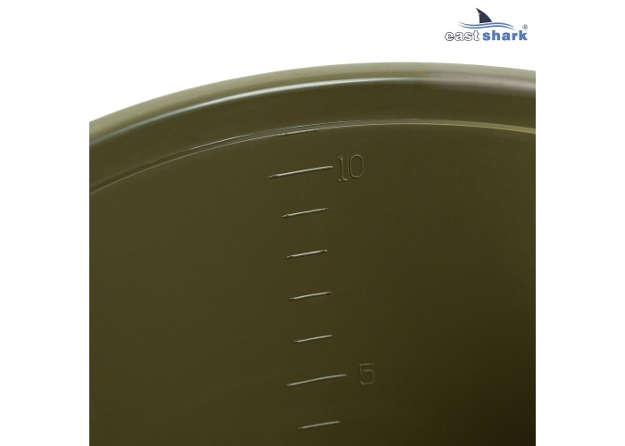 Ведро EastShark для прикормки с крышкой 10L 003S