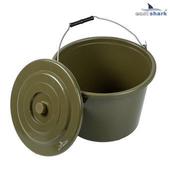 Ведро EastShark для прикормки с крышкой 10L 003S