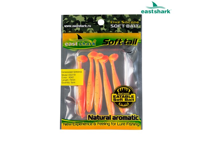 Силиконовая приманка ES3118 75 мм (5 шт/уп) color: K042