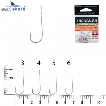 Крючки NEW EastShark Vasakura ABERDEEN NI № 6 (уп/10 шт)