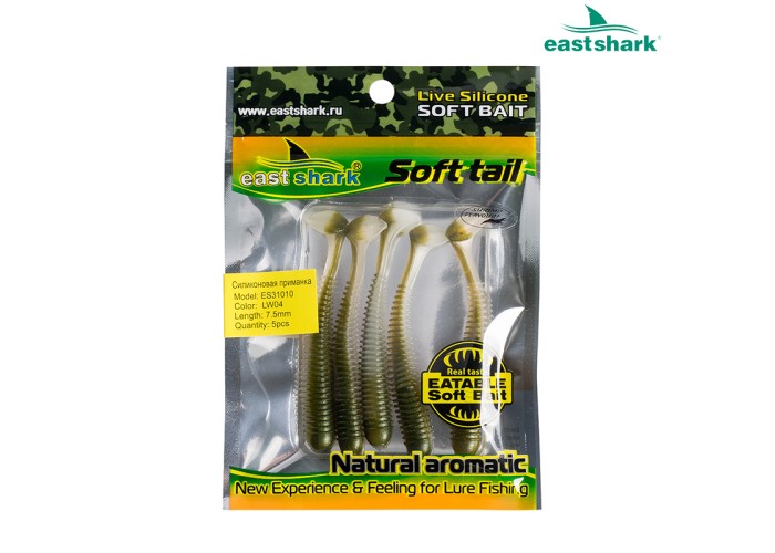 Силиконовая приманка ES31010 75 мм (5 шт/уп) color: LW04