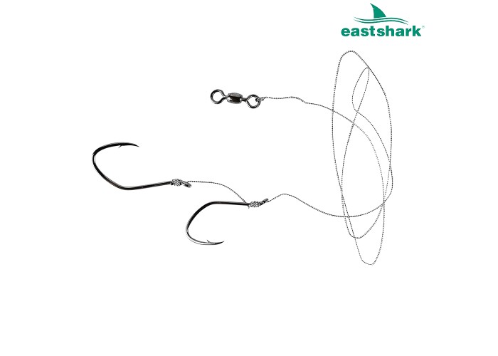 Оснастка на сома 2 крючка 6/0-4/0 80 см