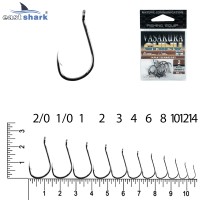 Крючки NEW EastShark Vasakura CHINU № 1/0 BL