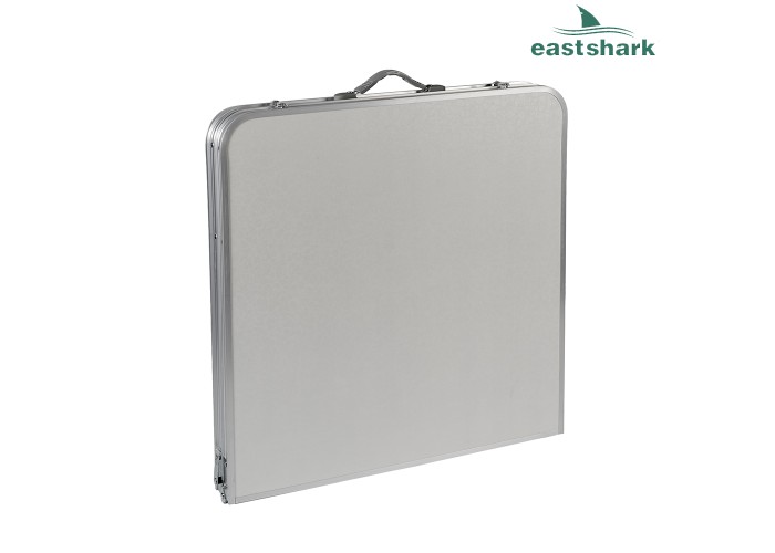 Набор алюминиевый стол + 4 стула 60*120 см белый