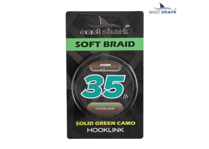 Поводковый материал мягкий Solid green camo 35 lb 20 m