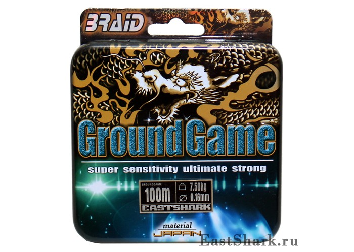 Шнур Ground Game 0,12 100 м зелёная Шнур Ground Game 0,12 100 м зелёная