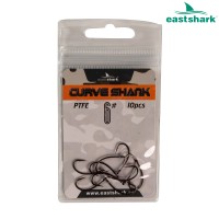 Крючки тефлон EastShark CURVE SHANK №6 (уп.10шт.) Крючки тефлон EastShark CURVE SHANK №6 (уп.10шт.)