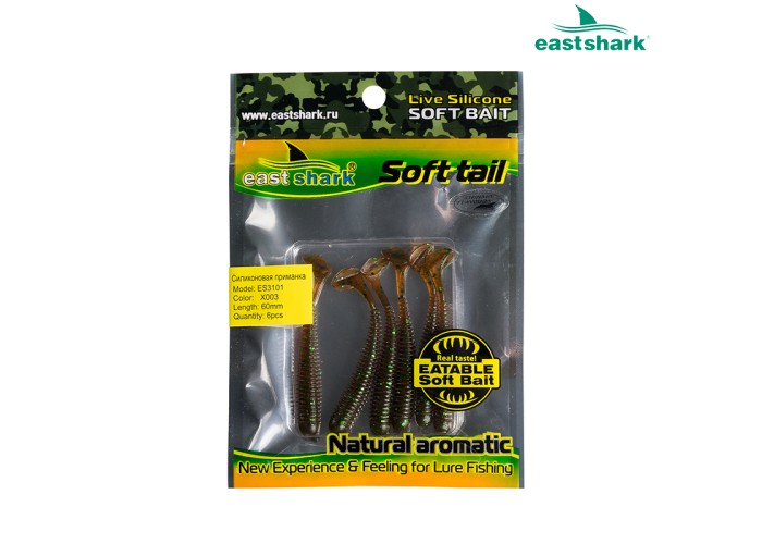 Силиконовая приманка ES3101 60 мм (6 шт/уп) color: X003