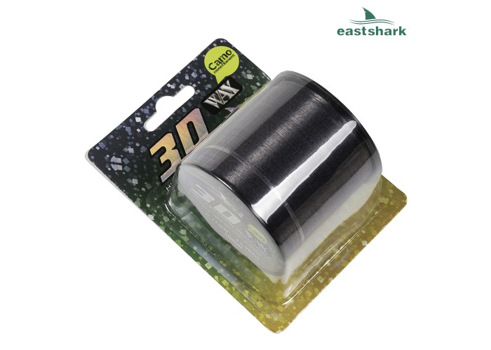 Леска EastShark 3D CAMO WAX 300м 0,25 мм серая