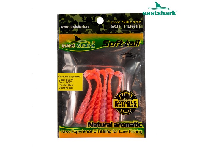 Силиконовая приманка ES3101 60 мм (6 шт/уп) color: D007
