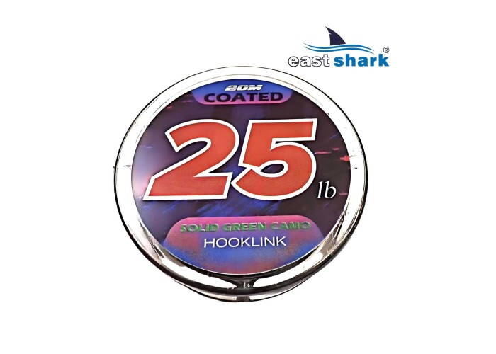 Поводковый материал карповый в оплетке 20 м 25 LBS темный