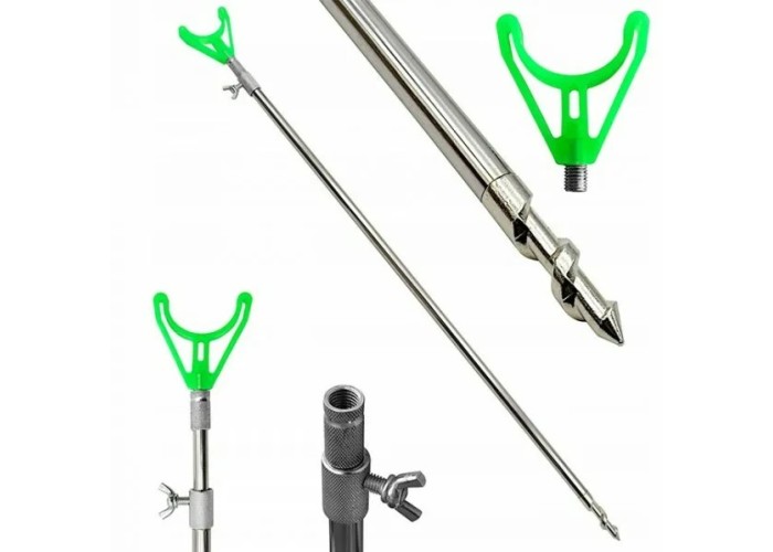 Подставка нержавейка с буром и выкр. рогатулей 1,2 м