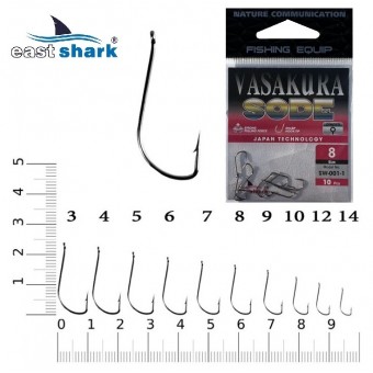 Крючки NEW EastShark Vasakura SODE № 10 (уп/10 шт)