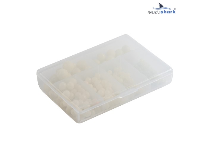 Набор силиконовых бусин XA-9038-B фосфорные белые