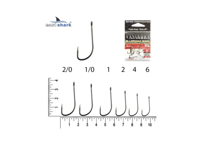 Крючки NEW EastShark Vasakura BAITHOLDER № 8 NI