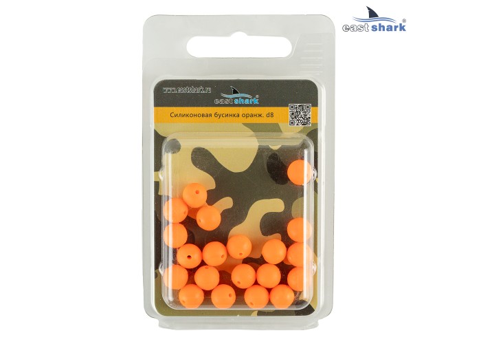 Силиконовая бусина оранжевая d 8 ES20160802 Силиконовая бусина оранжевая d 8 ES20160802