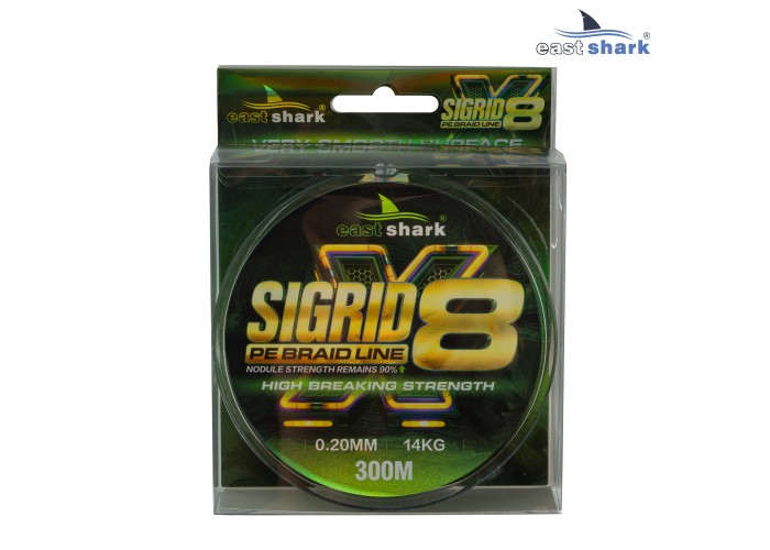 Шнур 300м EastShark SIGRID X8 0,32мм зеленый