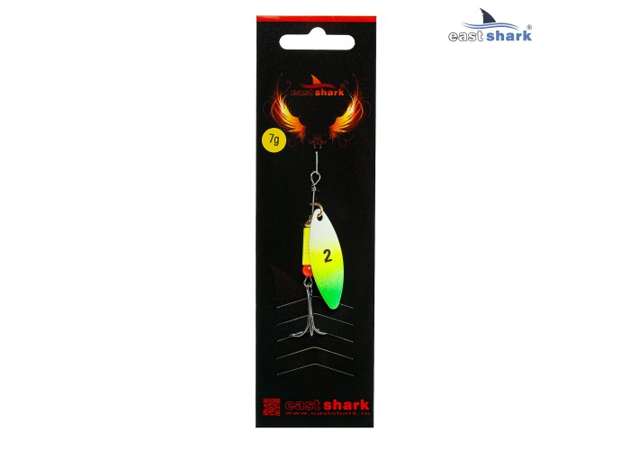 Блесна вращающаяся (уп./5шт.) EastShark Longer размер-2 (7 грамм) col.#664