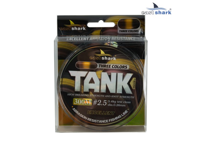 Леска 300м EastShark TANK three colors 0,40 мм