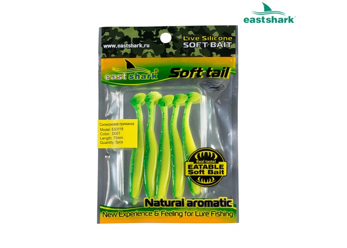 Силиконовая приманка ES3118 75 мм (5 шт/уп) color: D001