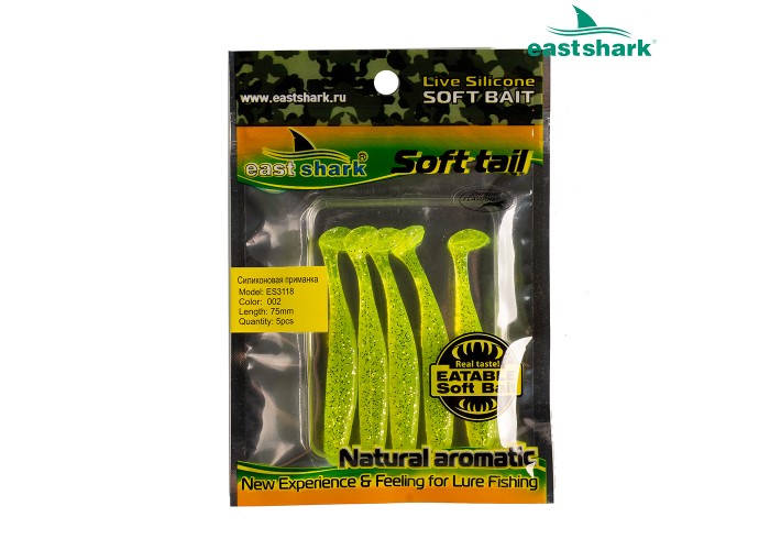 Силиконовая приманка ES3118 75 мм (5 шт/уп) color: 002
