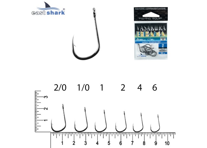 Крючки NEW EastShark Vasakura ISEAMA № 6 BL