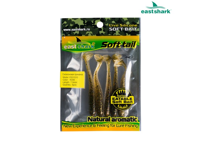 Силиконовая приманка ES31010 75 мм (5 шт/уп) color: K006
