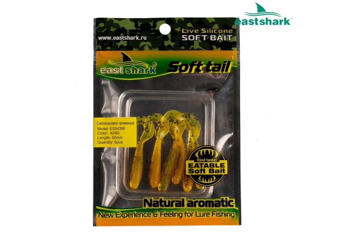 Силиконовая приманка ES54390 50 мм (6 шт/уп) color: K060