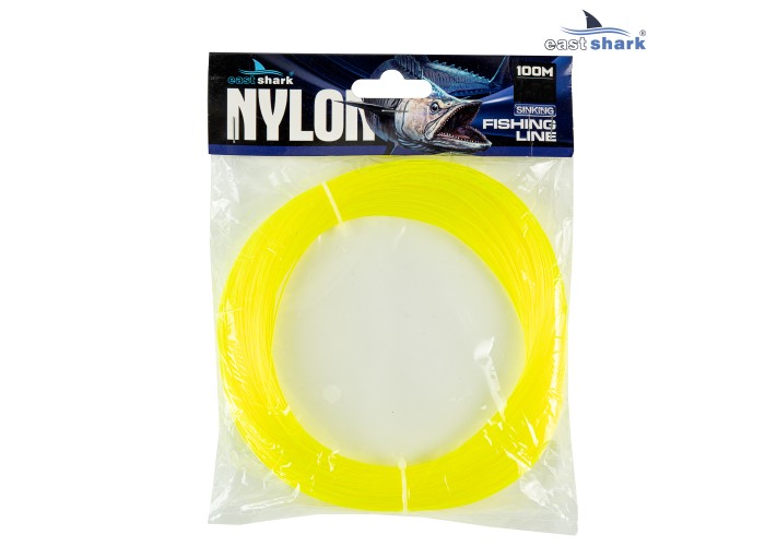 Леска EastShark NYLON в мотке 100м 0,9 мм желтая