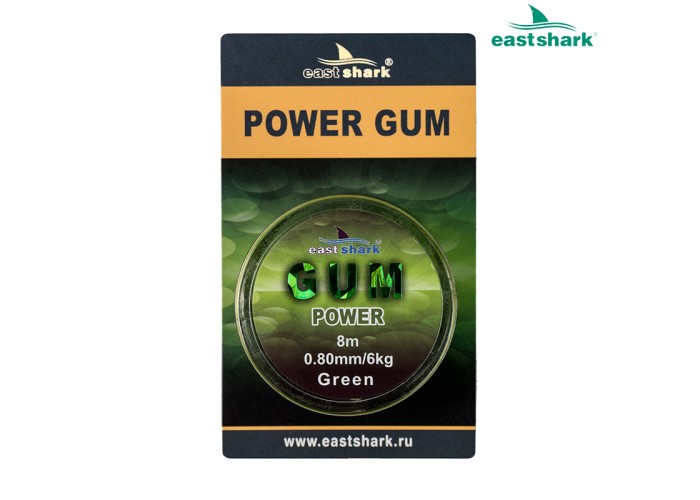 Фидергам POWER GUM green 8 м 0,8 мм
