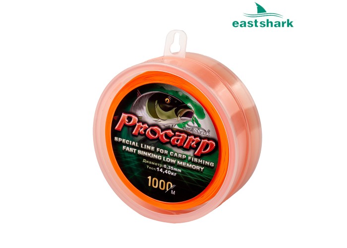Леска PROCARP 1000м оранжевая 0,25  (Уцененный товар, без скидок и возврата)
