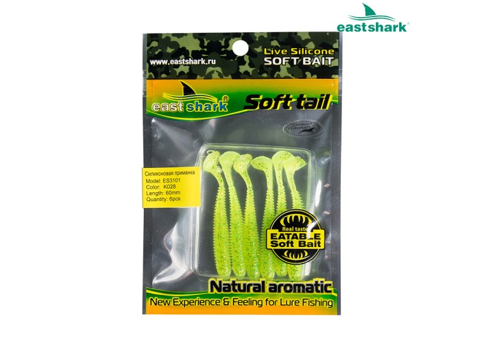 Силиконовая приманка ES3101 60 мм (6 шт/уп) color: K028