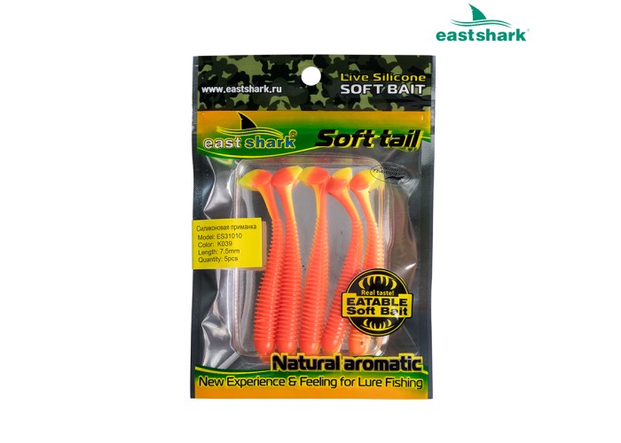 Силиконовая приманка ES31010 75 мм (5 шт/уп) color: K039