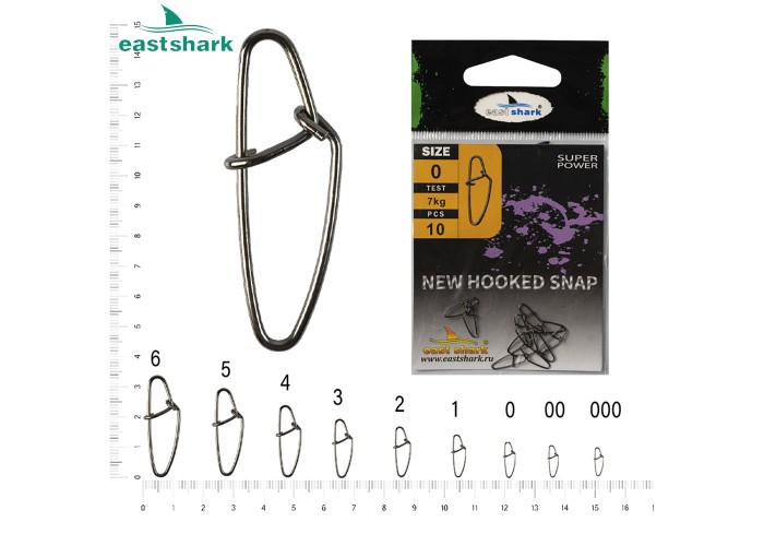 Застежка (Hooked snap) № 6 (уп./10шт.)