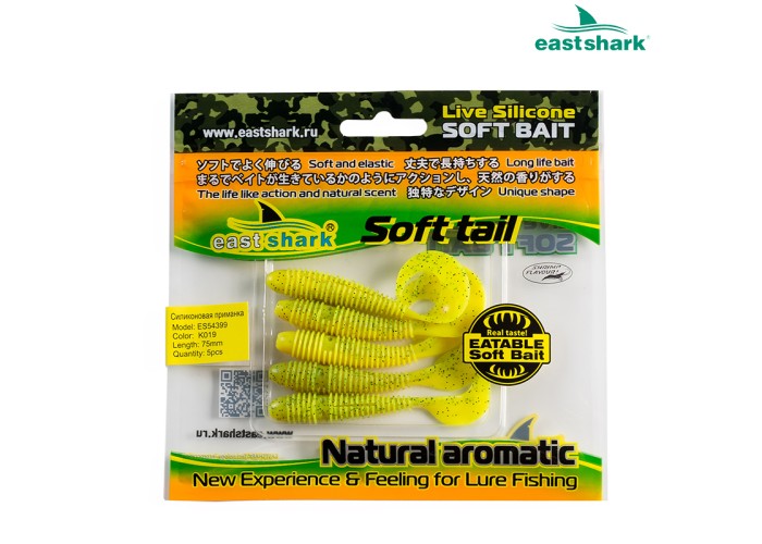 Силиконовая приманка ES54399 75 мм (5 шт/уп) color: K019