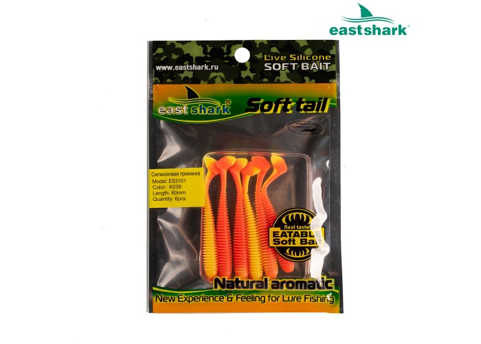 Силиконовая приманка ES3101 60 мм (6 шт/уп) color: K039