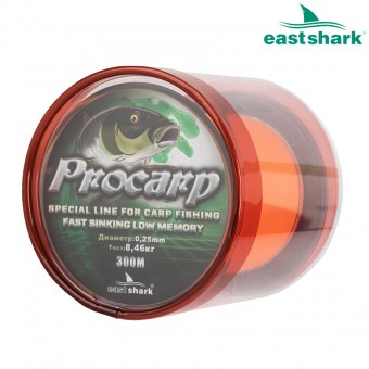 Леска PROCARP 300 м оранжевая 0,40  (Уцененный товар, без скидок и возврата)