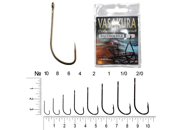 Крючки BAITHOLDER BL Vasakura № 10 (уп/10 шт)