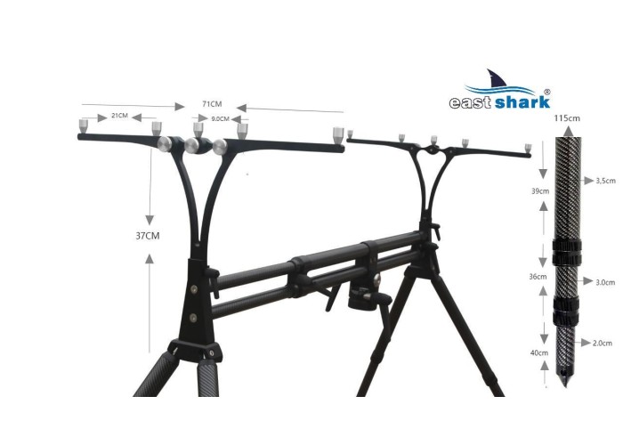 Rod-pod EastShark GP-TRD 4000 BLUE