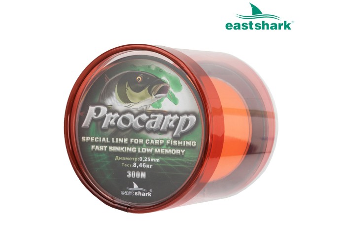 Леска PROCARP 300 м оранжевая 0,25  (Уцененный товар, без скидок и возврата)