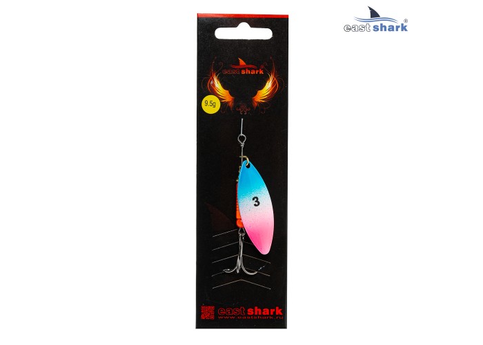 Блесна вращающаяся (уп./5шт.) EastShark Longer размер-3 (9.5 грамм) col.#649
