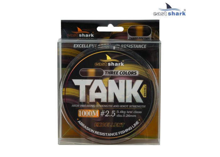 Леска 1000м EastShark TANK three colors 0,40 мм